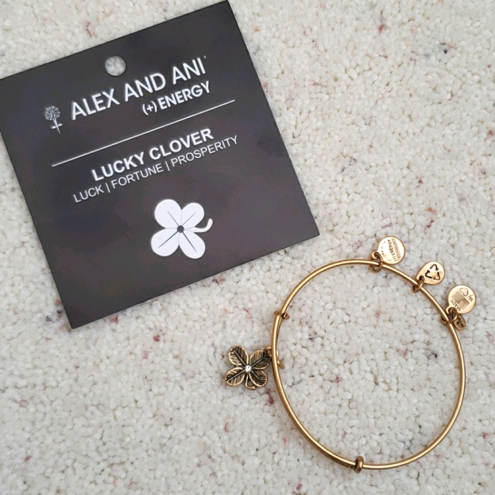 Alex and Ani Lucky Clover Charm Bangle